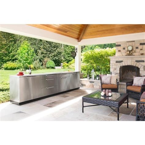 outdoor kitchen stainless steel modular cabinet newage products|newage outdoor kitchen cabinets.